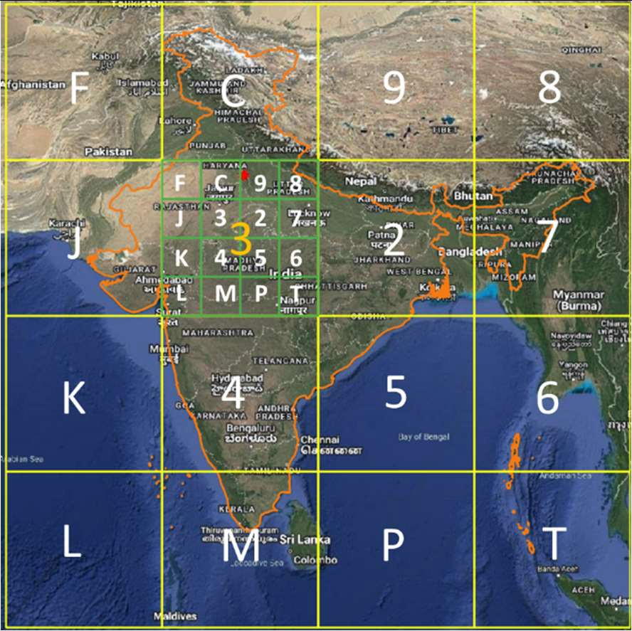 DIGIPIN Level 1 Structure