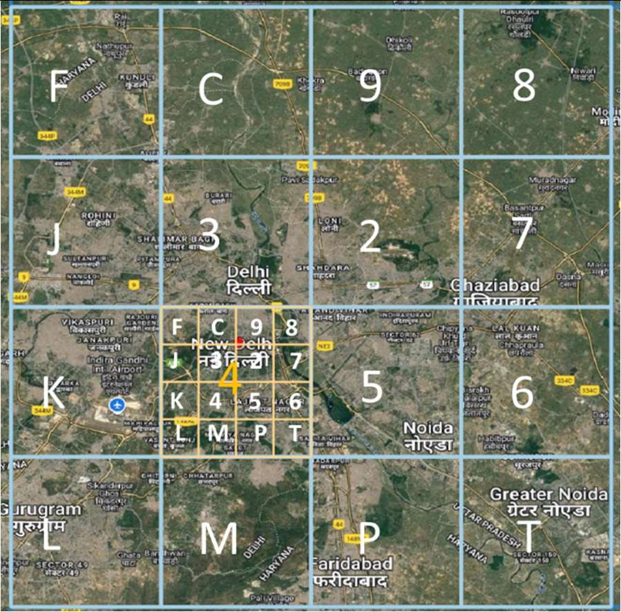 DIGIPIN Level 4 Grid