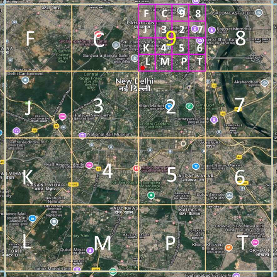 DIGIPIN Level 5 Grid